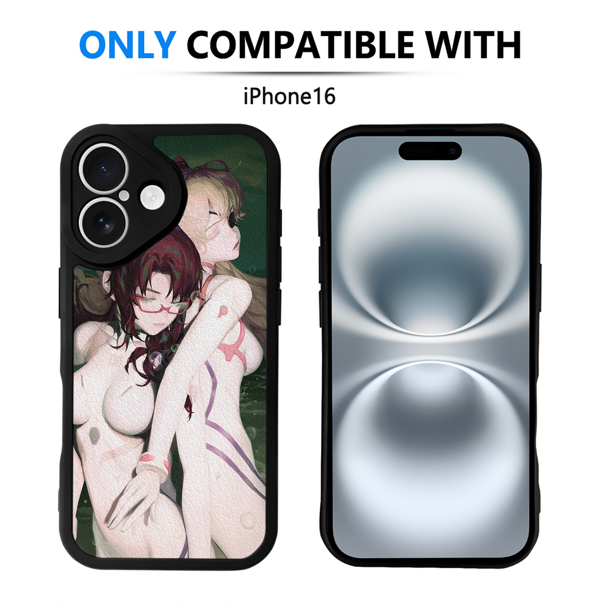 （画像用） EVA 新世紀エヴァンゲリオン 【iPhone 16シリーズ対応】シリコンスマホケース（レザー調） 材質：シリコン